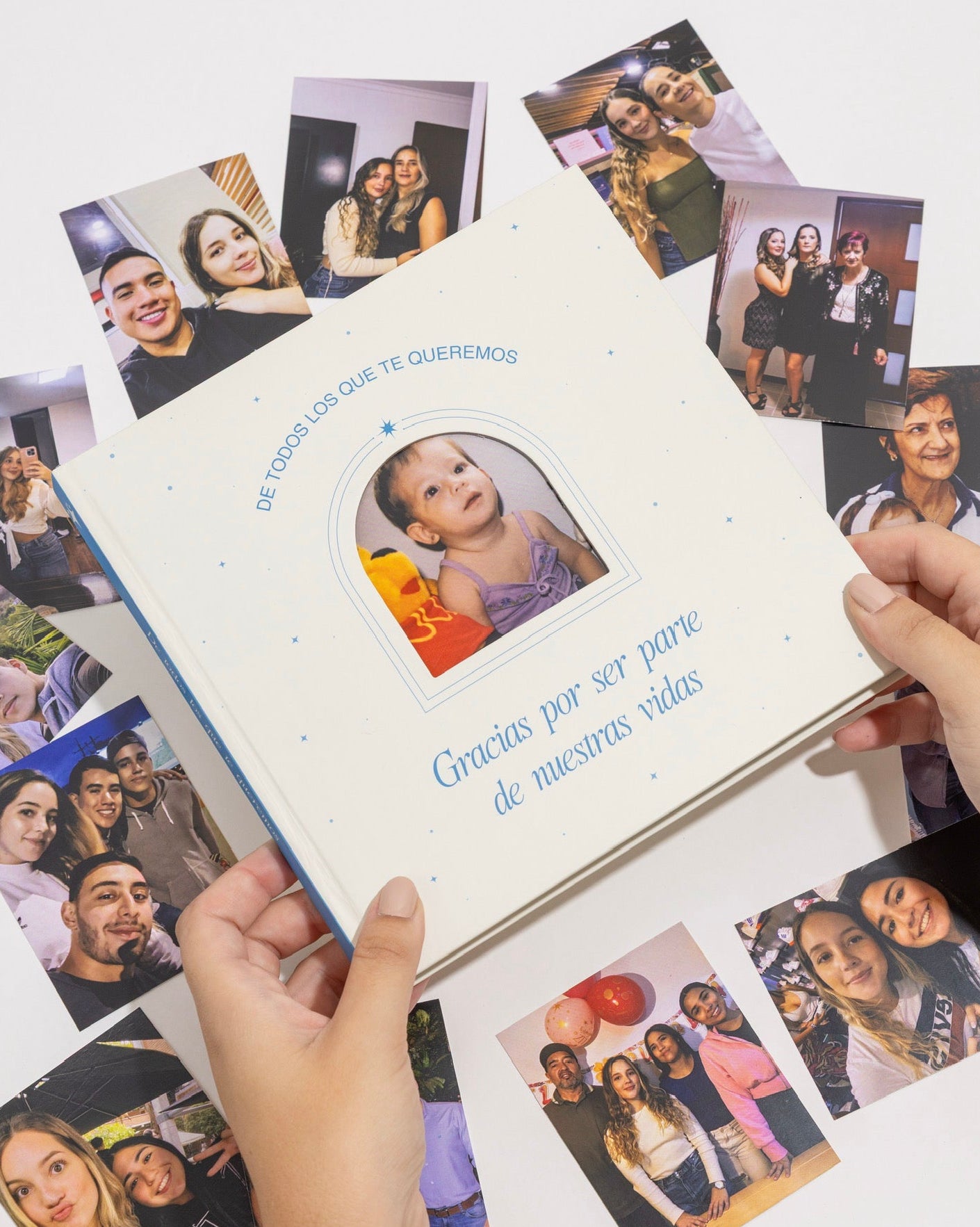 LIBRO ALBÚM DE TODOS LOS QUE TE QUEREMOS + 26 FOTOS IMPRESAS