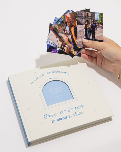 LIBRO ALBÚM DE TODOS LOS QUE TE QUEREMOS + 26 FOTOS IMPRESAS