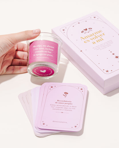 KIT CARTAS Y VELA DE AMOR PROPIO