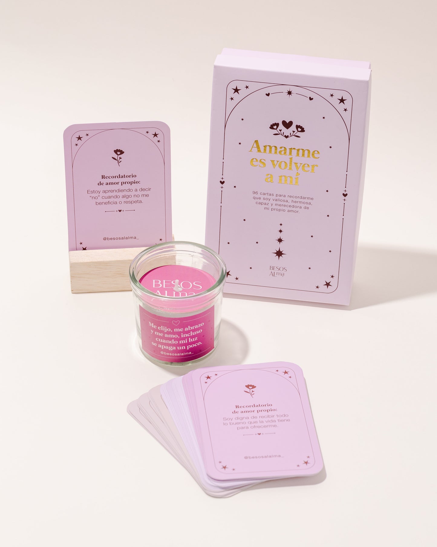 KIT CARTAS Y VELA DE AMOR PROPIO