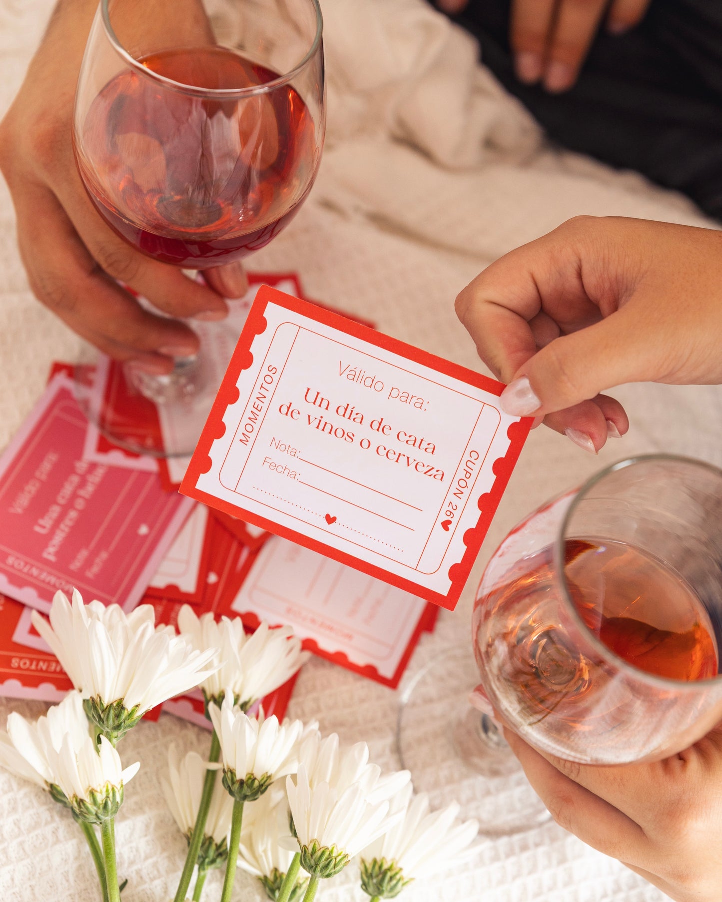 CARTAS TIPO CUPONES CON PLANES Y CITAS EN PAREJA